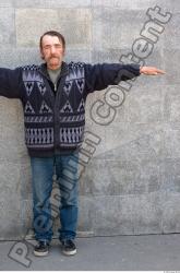 Whole Body Man T poses White Casual Chubby Bearded